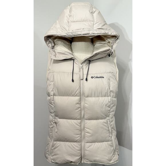 Columbia Woman’s Pike Lake ll insulated Winter Vest Dark Stone (Cream) MEDIUM M - Picture 1 of 4